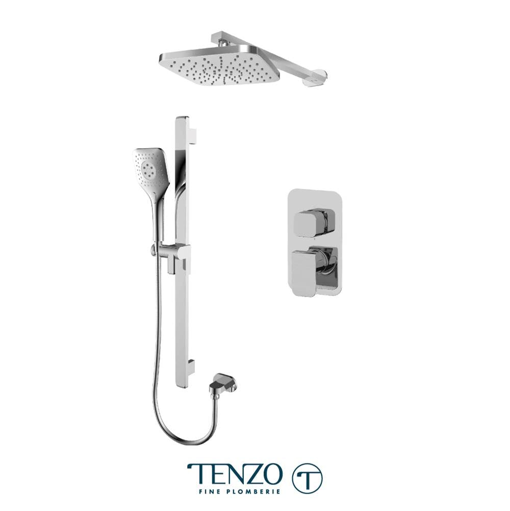 Tenzo F-QUPB32-20114-CR Trim For Quantum T-Box Kit 2 Functions Pressure Balance Chrome Finish