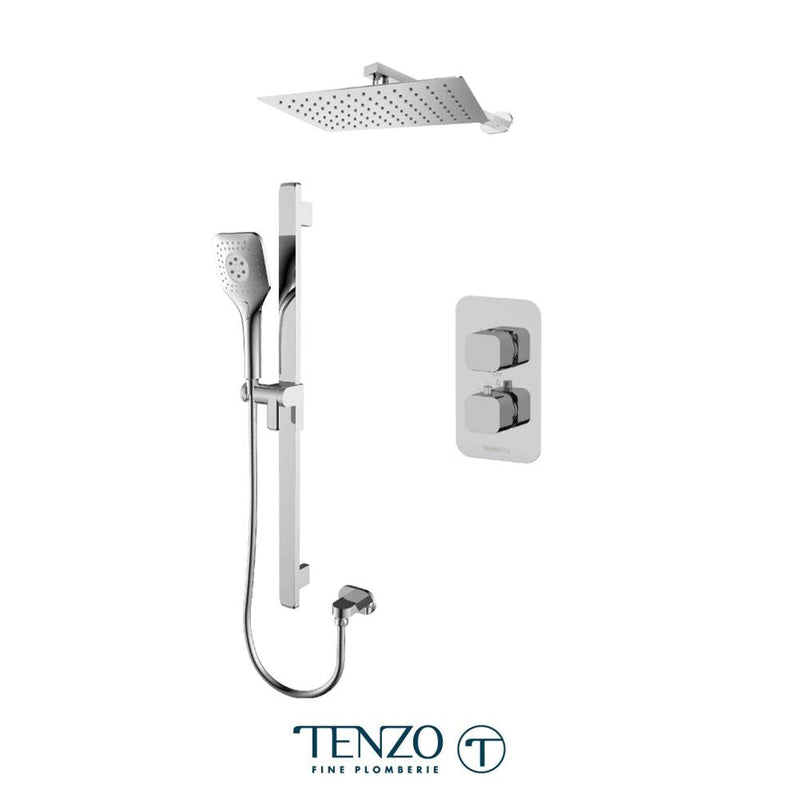 Tenzo F-QUT32-20110-CR Trim For Quantum T-Box Kit 2 Functions Thermo Chrome Finish