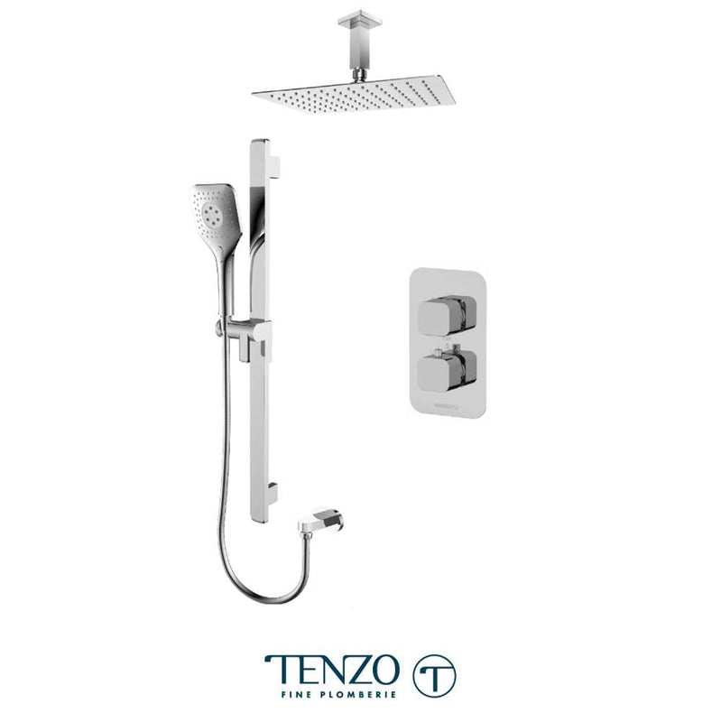 Tenzo F-QUT32-21130-CR Trim For Quantum T-Box Kit 2 Functions Thermo Chrome Finish