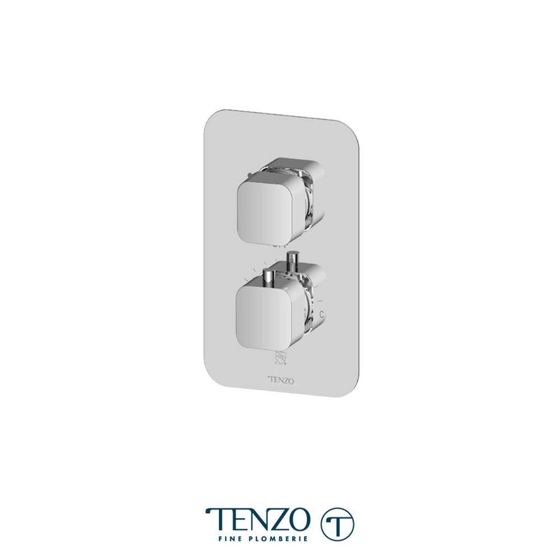 Tenzo F-QUT32-CR T-Box Valve Trims Thermo. 2 Functions Diverter Chrome