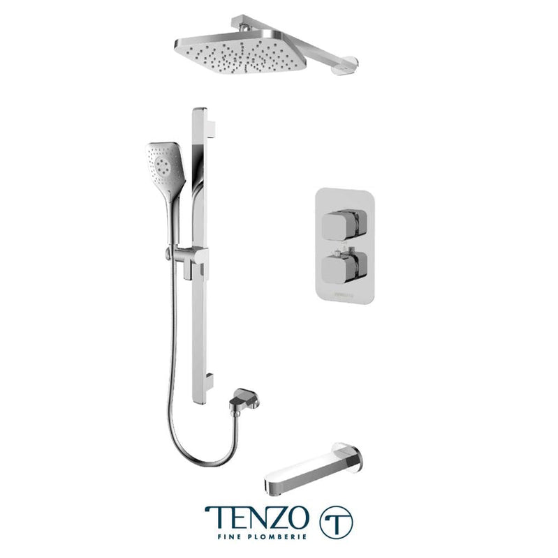 Tenzo F-QUT33-501145-CR Trim For Quantum T-Box Kit 3 Functions Thermo Chrome Finish