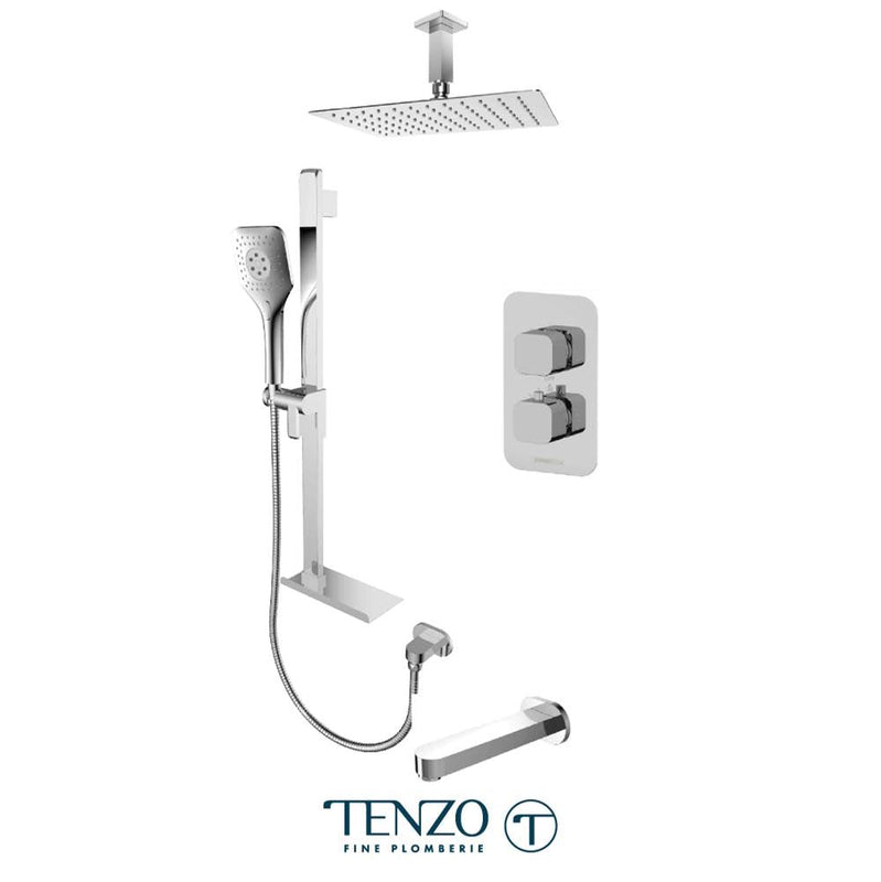 Tenzo F-QUT33-513315-CR Trim For Quantum T-Box Kit 3 Functions Thermo Chrome Finish