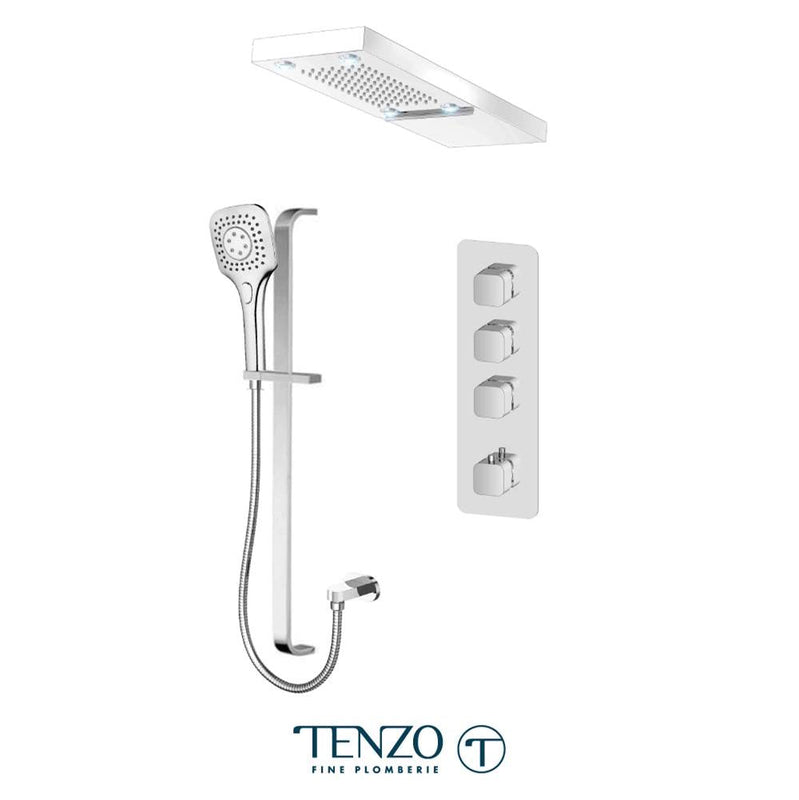 Tenzo F-QUT43-54252-CR Trim For Quantum Extenza Kit 3 Functions Thermo Chrome Finish