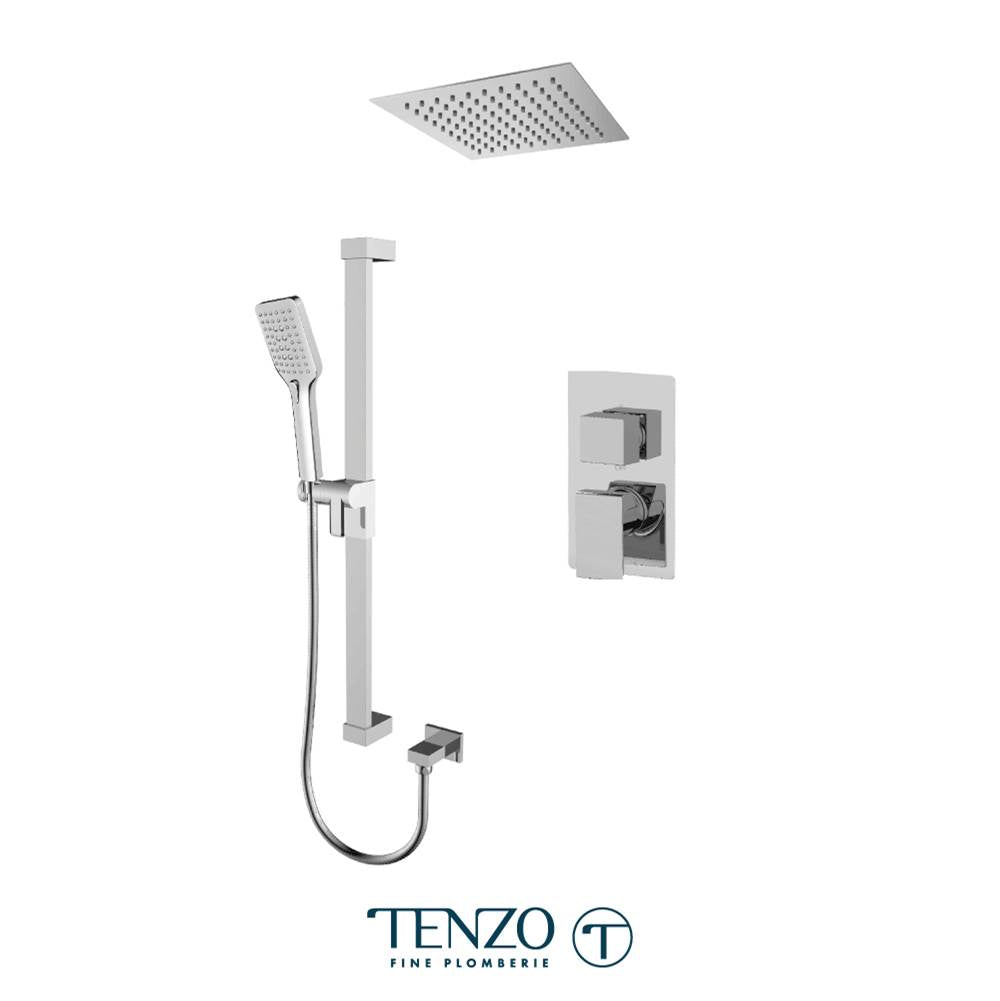 Tenzo F-SLPB32-21161-CR Trim For Slik T-Box Kit 2 Functions Pressure Balance Chrome Finish