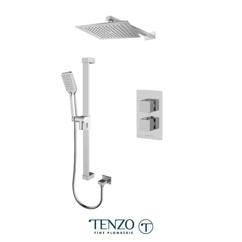 Tenzo F-SLT32-20114-CR Trim For Slik T-Box Kit 2 Functions Thermo Chrome Finish