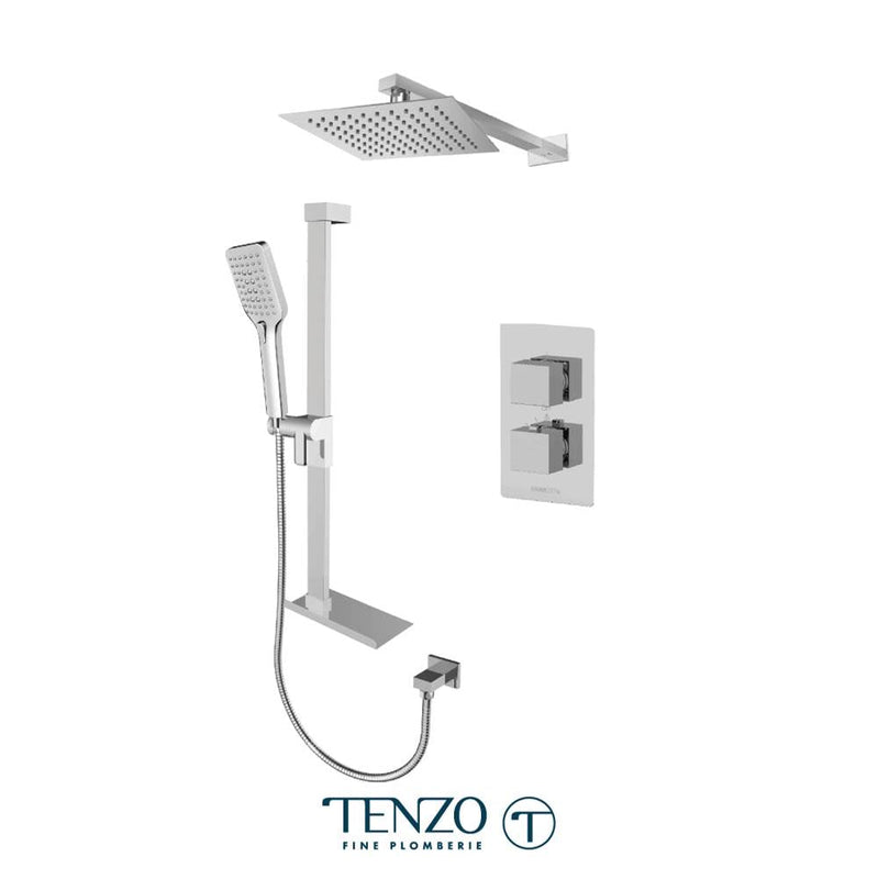 Tenzo F-SLT32-20311-CR Trim For Slik T-Box Kit 2 Functions Thermo Chrome Finish