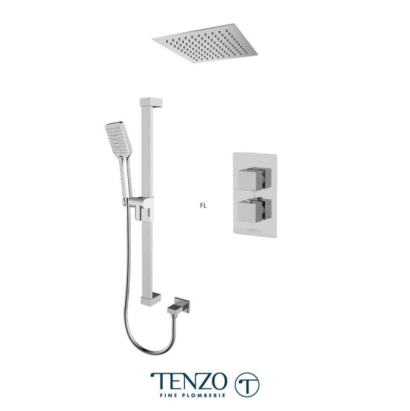 Tenzo F-SLT32-21161-CR Trim For Slik T-Box Kit 2 Functions Thermo Chrome Finish