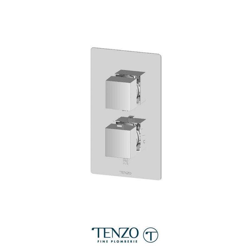 Tenzo F-SLT32-CR T-Box Valve Trims Thermo. 2 Functions Diverter Chrome