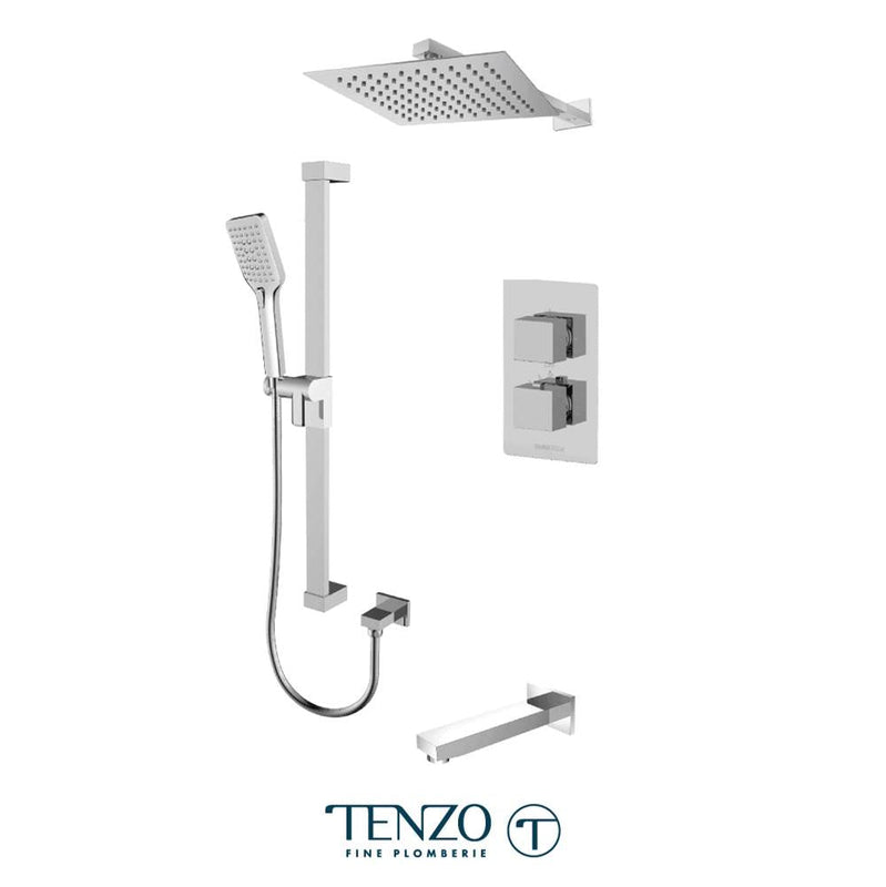 Tenzo F-SLT33-501115-CR Trim For Slik T-Box Kit 3 Functions Thermo Chrome Finish