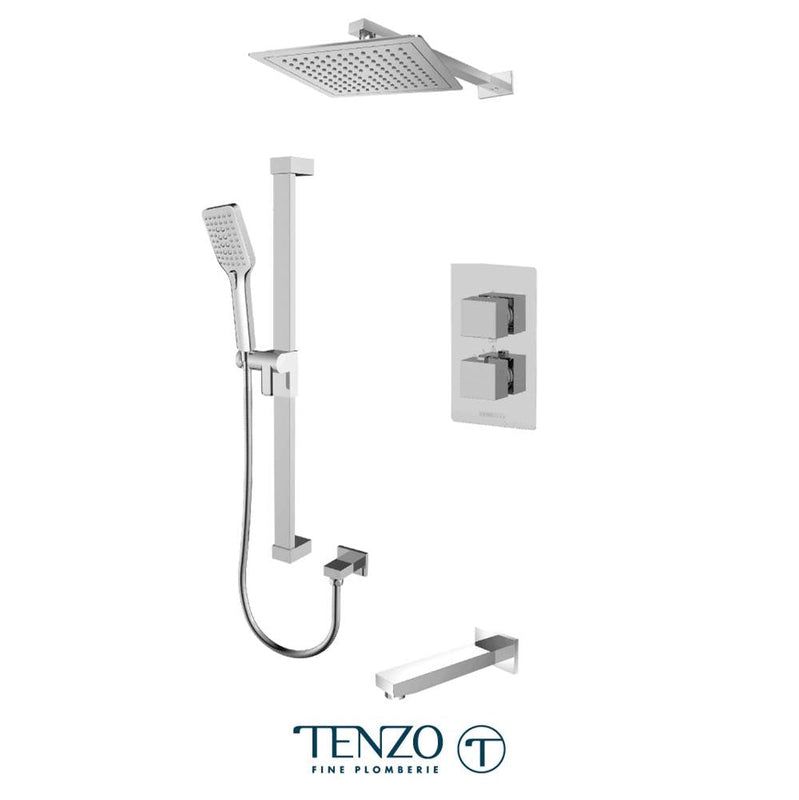 Tenzo F-SLT33-501145-CR Trim For Slik T-Box Kit 3 Functions Thermo Chrome Finish