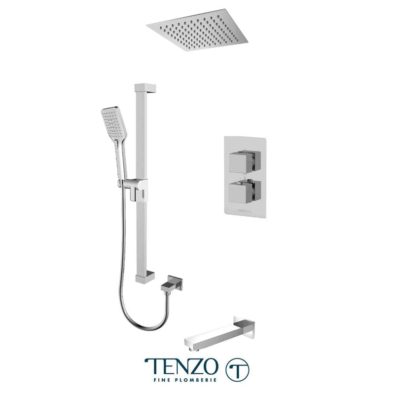 Tenzo F-SLT33-511615-CR Trim For Slik T-Box Kit 3 Functions Thermo Chrome Finish