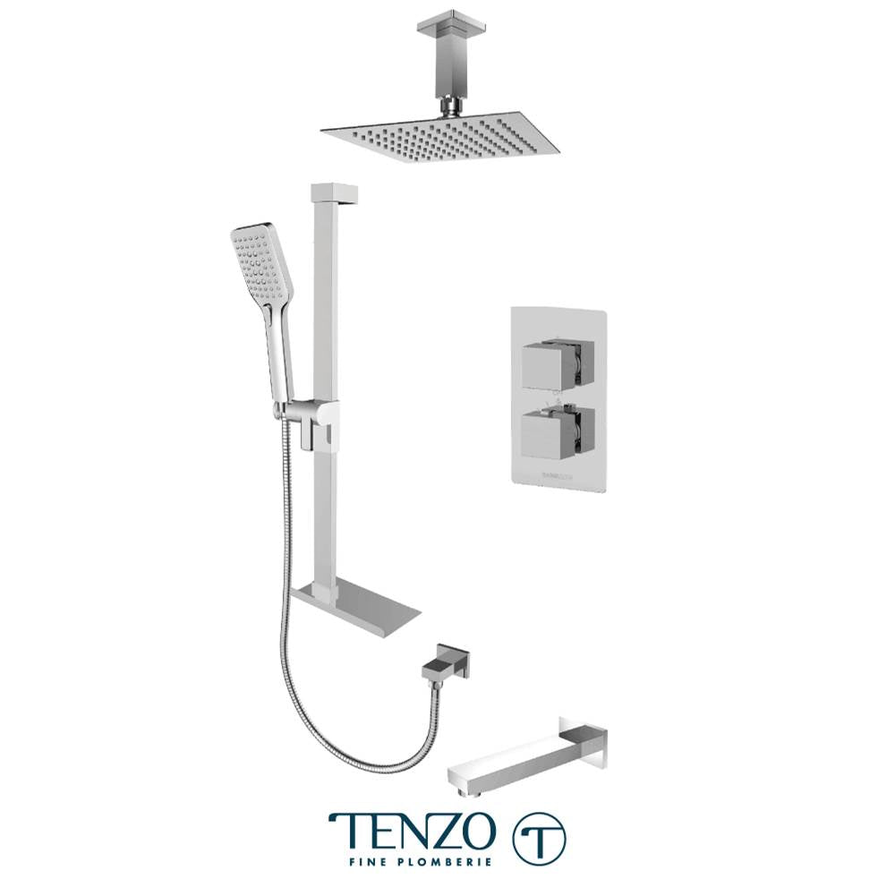 Tenzo F-SLT33-513315-CR Trim For Slik T-Box Kit 3 Functions Thermo Chrome Finish