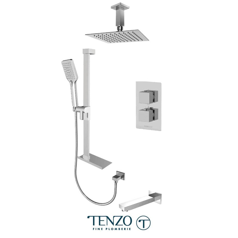 Tenzo F-SLT33-513315-CR Trim For Slik T-Box Kit 3 Functions Thermo Chrome Finish