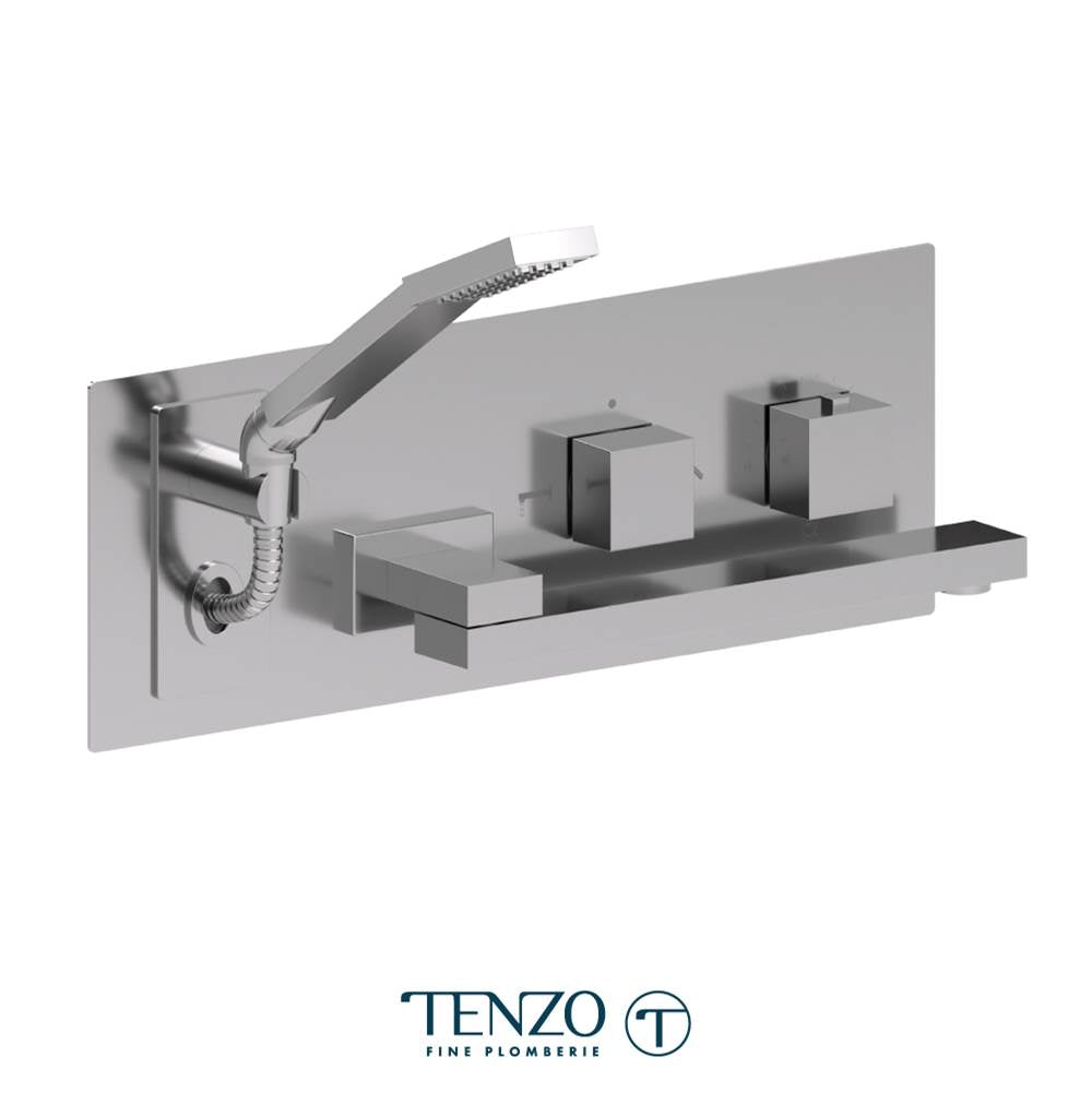 Tenzo F-SLT74-CR Trim For Wall Mount Tub Faucet With Swivel Spout Slick Chrome