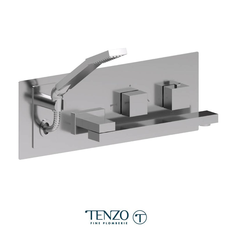 Tenzo F-SLT74-CR Trim For Wall Mount Tub Faucet With Swivel Spout Slick Chrome