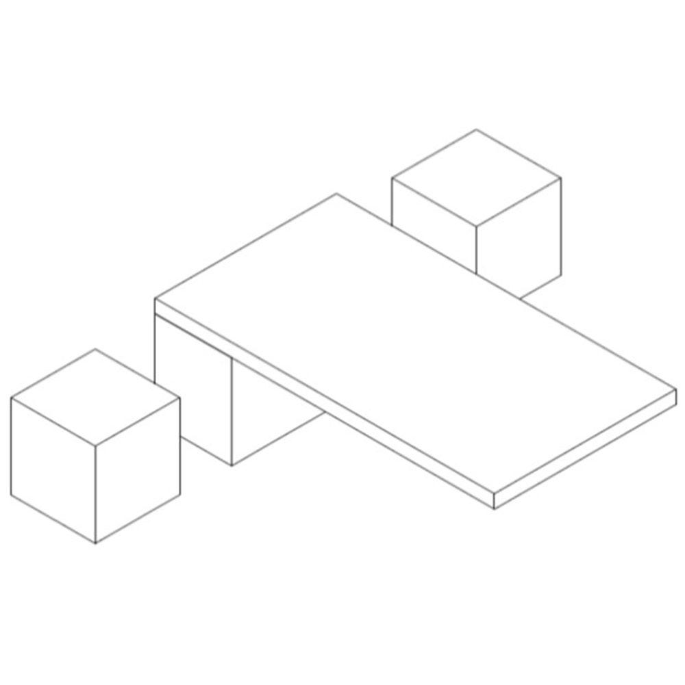 Artos F402-5 Milan 3-Hole Deck Mount Tub Filler SQU - Parent