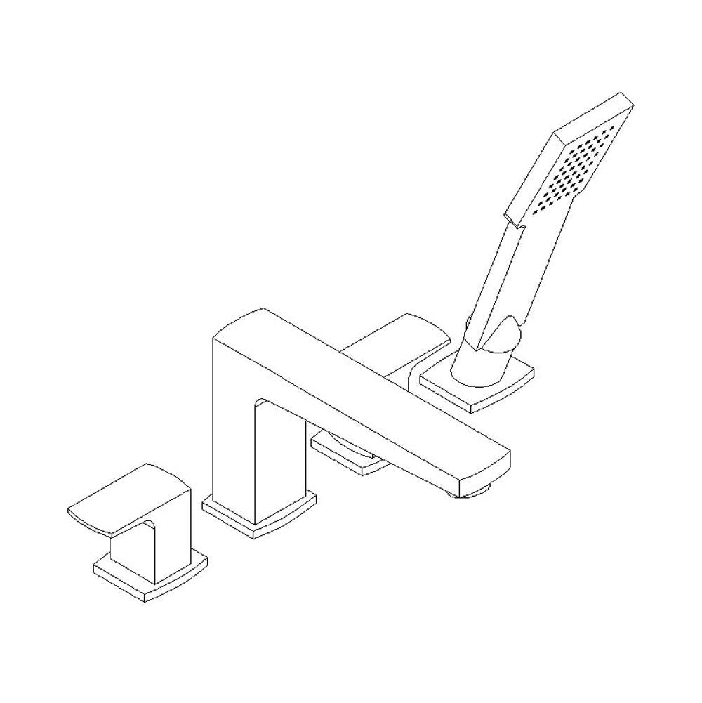 Artos F702-2 Safire 4 Hole Deck Mount Tub Filler