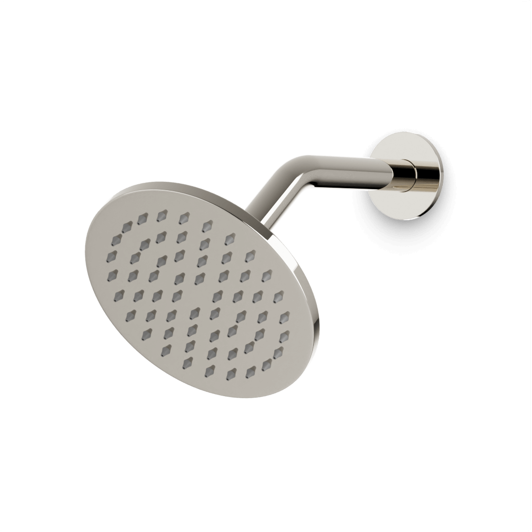 Artos F907-74 6" Shower Rainhead Wall Mount Angled Arm RND