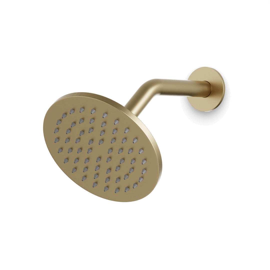 Artos F907-74 6" Shower Rainhead Wall Mount Angled Arm RND