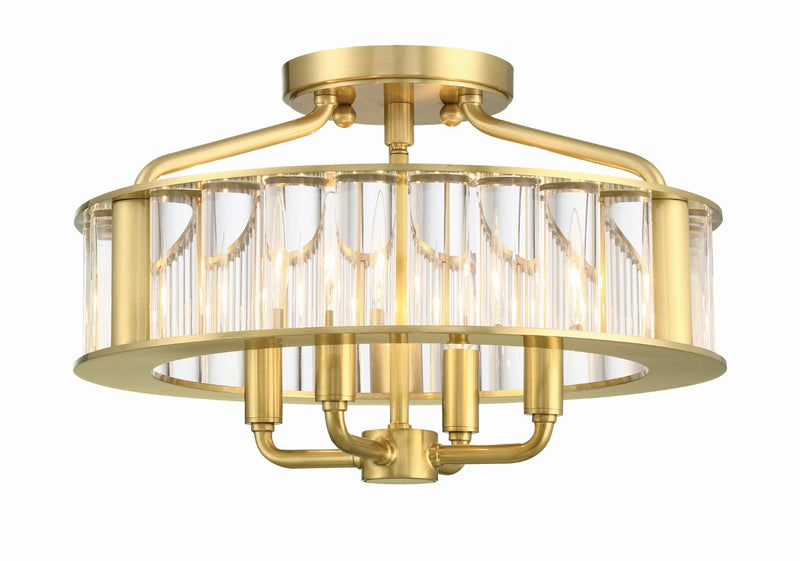 Crystorama FAR-6000-AG Libby Langdon for Crystorama Farris 4 Light Ceiling Mount - Aged Brass