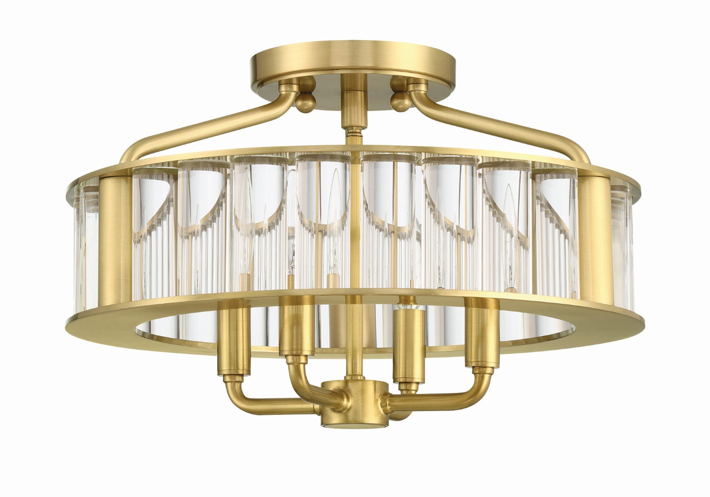 Crystorama FAR-6000-AG Libby Langdon for Crystorama Farris 4 Light Ceiling Mount - Aged Brass