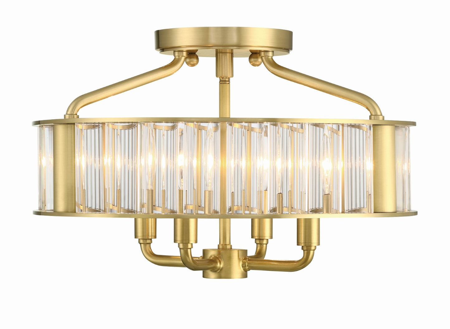 Crystorama FAR-6000-AG Libby Langdon for Crystorama Farris 4 Light Ceiling Mount - Aged Brass