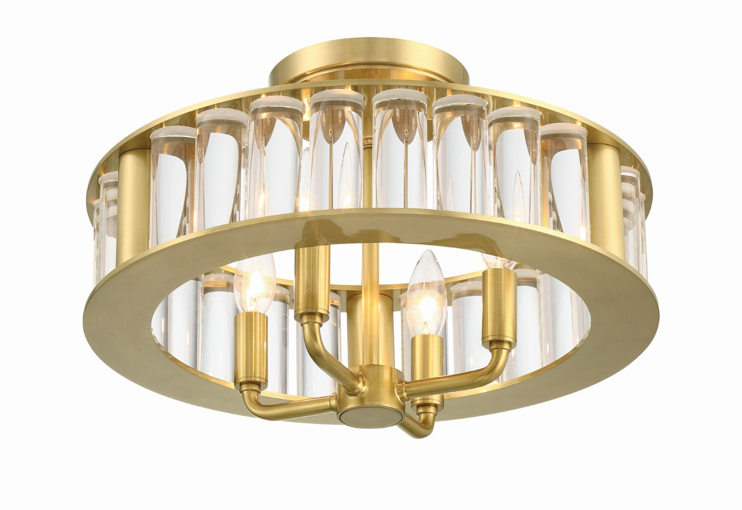 Crystorama FAR-6000-AG Libby Langdon for Crystorama Farris 4 Light Ceiling Mount - Aged Brass