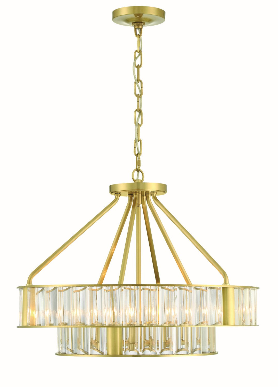 Crystorama FAR-6006-AG Libby Langdon for Crystorama Farris 6 Light Chandelier - Aged Brass