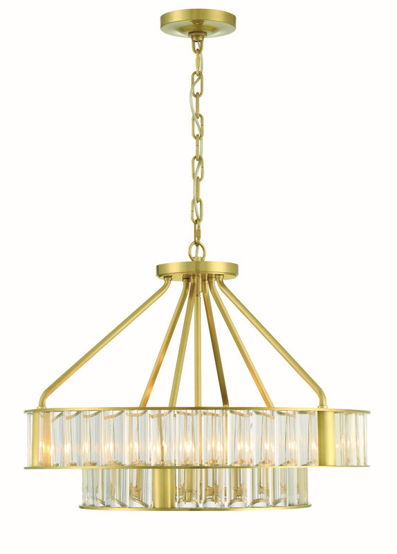 Crystorama FAR-6006-AG Libby Langdon for Crystorama Farris 6 Light Chandelier - Aged Brass
