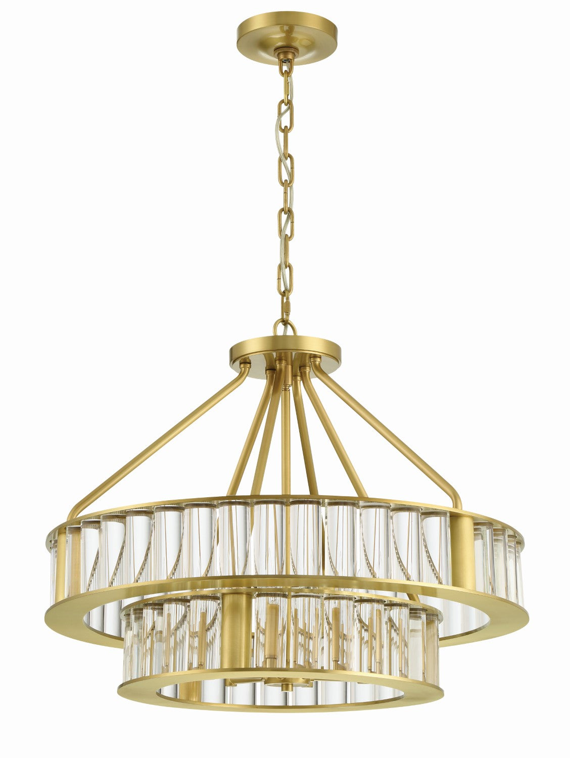Crystorama FAR-6006-AG Libby Langdon for Crystorama Farris 6 Light Chandelier - Aged Brass