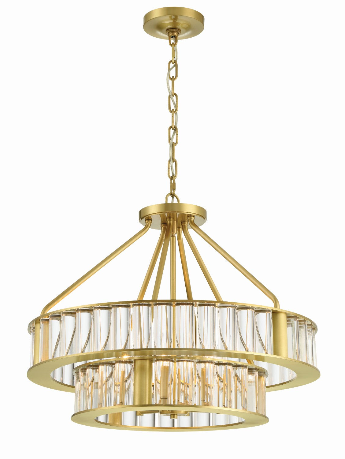 Crystorama FAR-6006-AG Libby Langdon for Crystorama Farris 6 Light Chandelier - Aged Brass