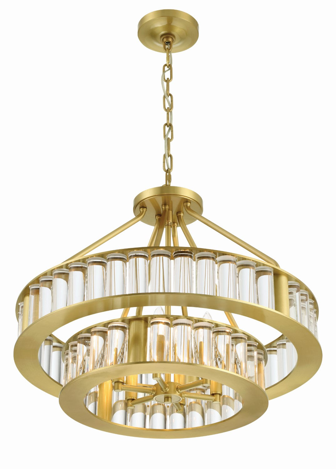 Crystorama FAR-6006-AG Libby Langdon for Crystorama Farris 6 Light Chandelier - Aged Brass