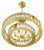 Crystorama FAR-6006-AG Libby Langdon for Crystorama Farris 6 Light Chandelier - Aged Brass