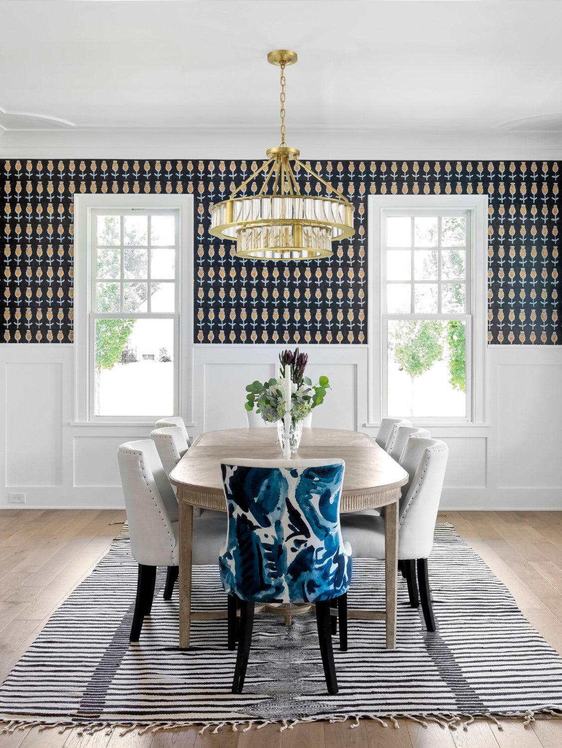 Crystorama FAR-6006-AG Libby Langdon for Crystorama Farris 6 Light Chandelier - Aged Brass
