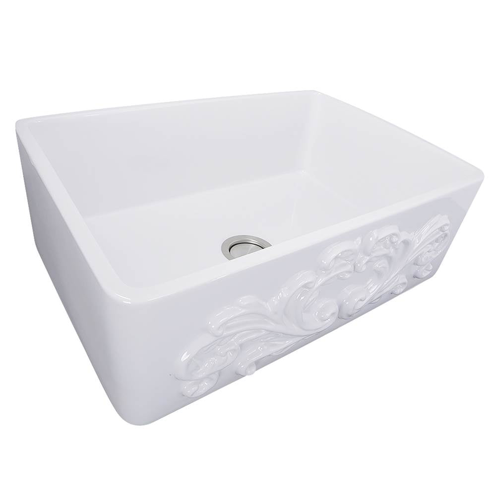 Nantucket Sinks FCFS3020S 30-Inch Farmhouse Fireclay Sink