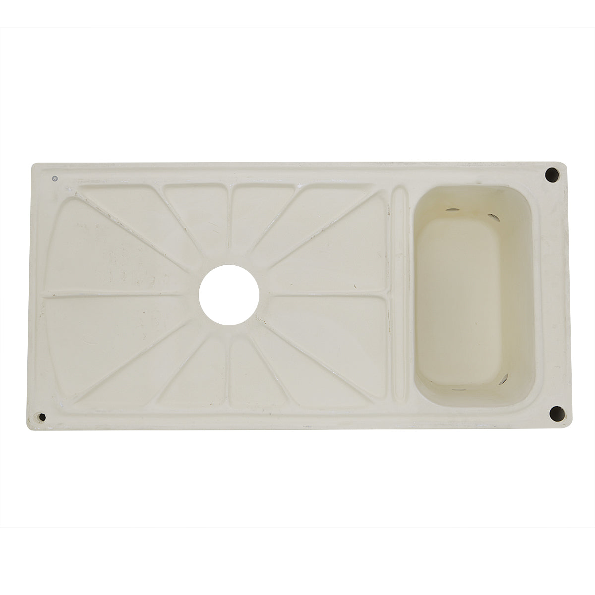 Nantucket Sinks FCFS36-DB 36 Inch Italian Farmhouse Fireclay Sink with Built-In Drainboard