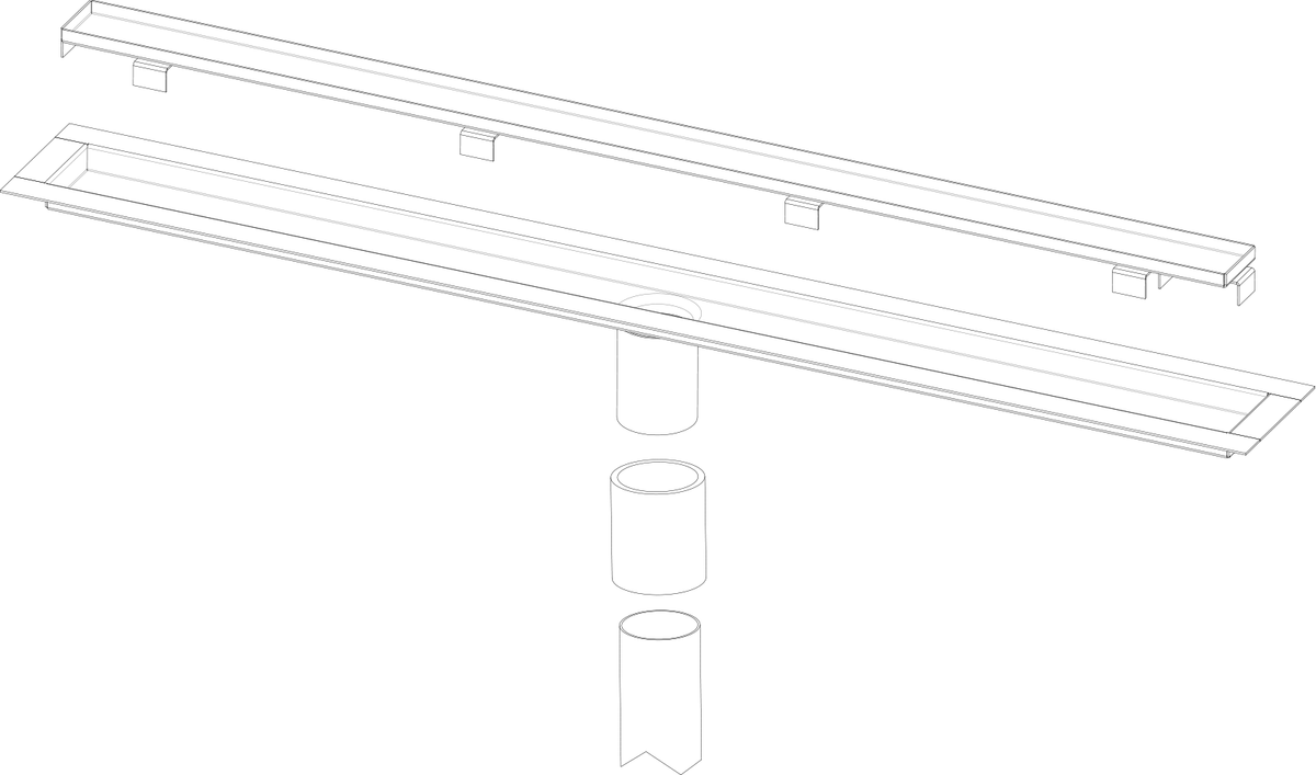 Infinity Drain FFTIF 6536 36" Complete Kit for FFTIF 65 - Parent