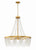Crystorama FIO-A9104-GA-WH Fiona 4 Light Chandelier with White Beads - Antique Gold
