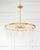 Crystorama FIO-A9104-GA-WH Fiona 4 Light Chandelier with White Beads - Antique Gold