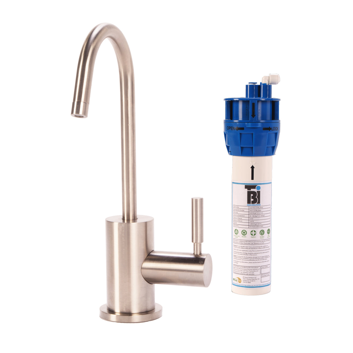 BTI FL-C2400 Contemporary C-Spout Cold Only Filtration Faucet with Filtration System - Parent