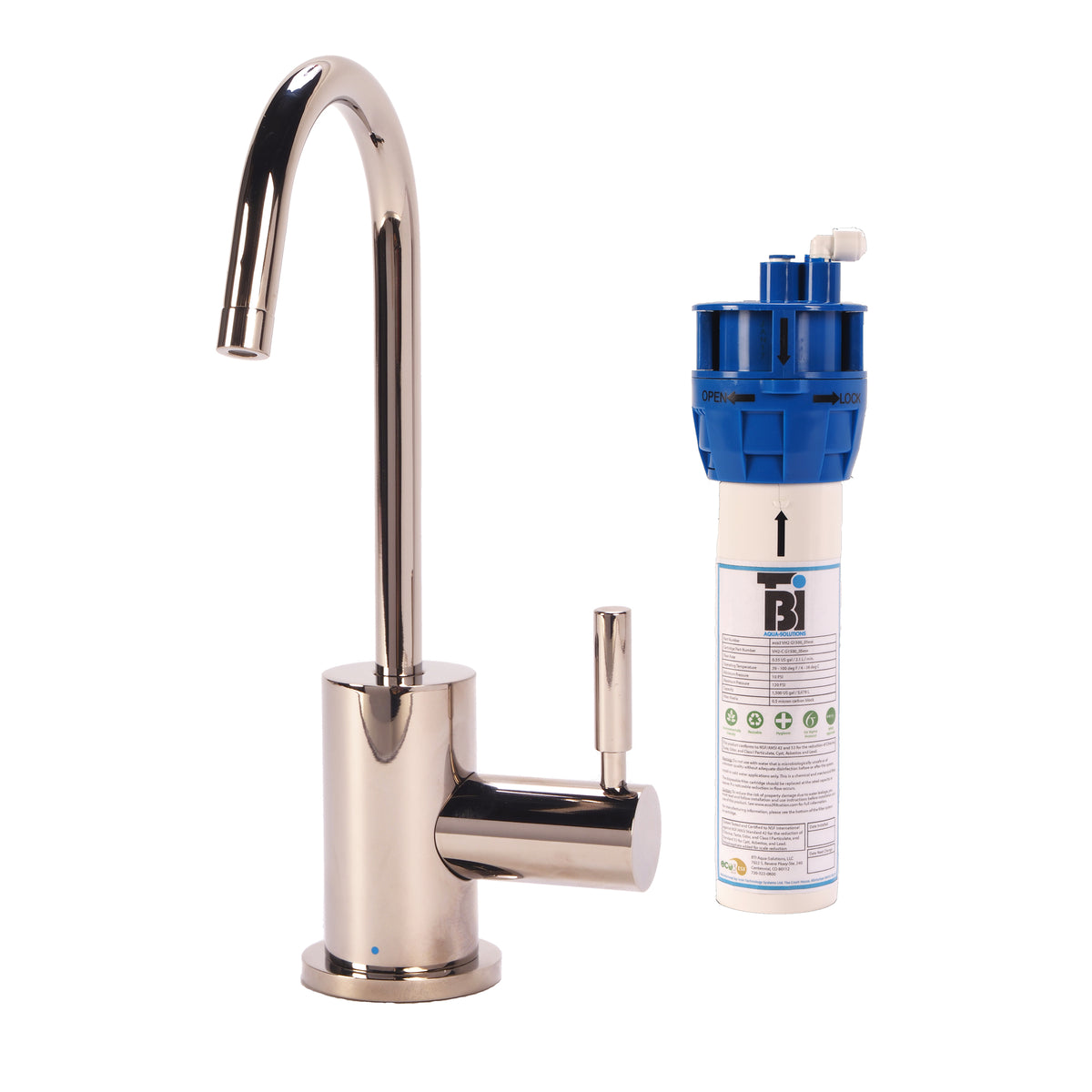 BTI FL-C2400 Contemporary C-Spout Cold Only Filtration Faucet with Filtration System - Parent