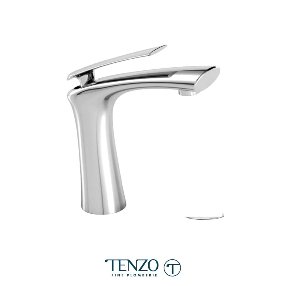 Tenzo FL11-W-CR Fluvia Single Hole Lavatory Faucet Chrome With Drain