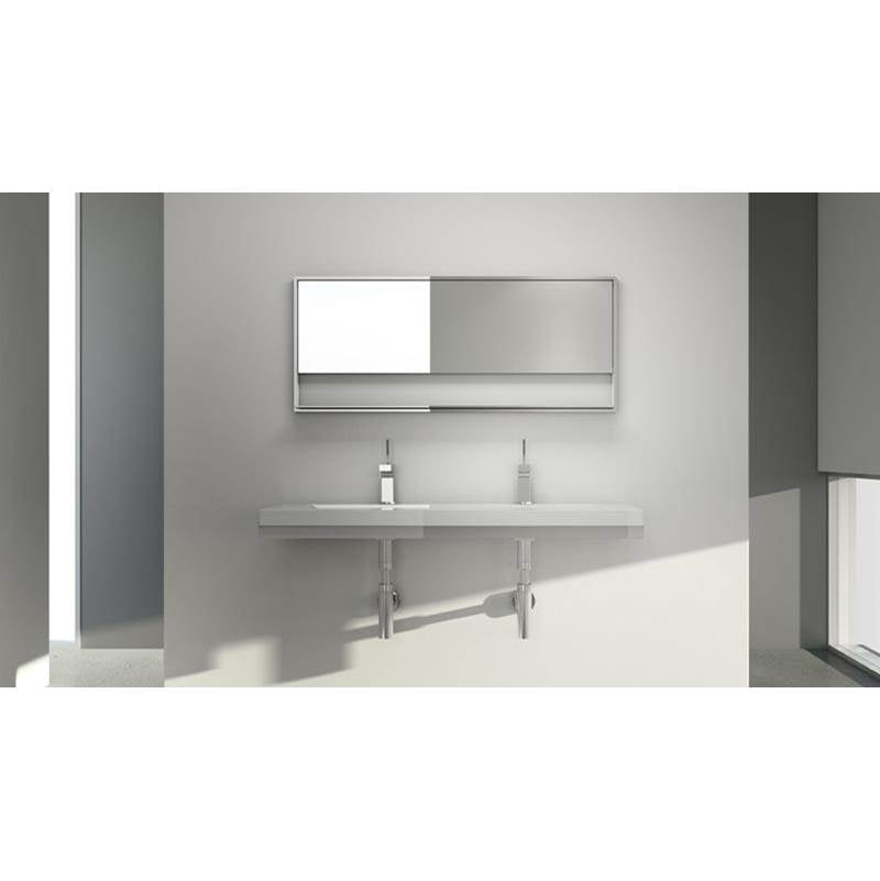 Wet Style WM2422-DT-M Decorative Trim And Bracket System For 24 Inch Lavatory - Stainless Steel Mirror Finish