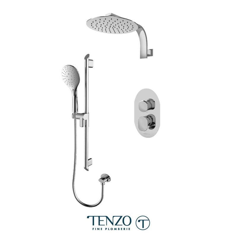 Tenzo FLPB32-20119-CR Fluvia T-Box Kit 2 Functions Pressure Balance Chrome Finish