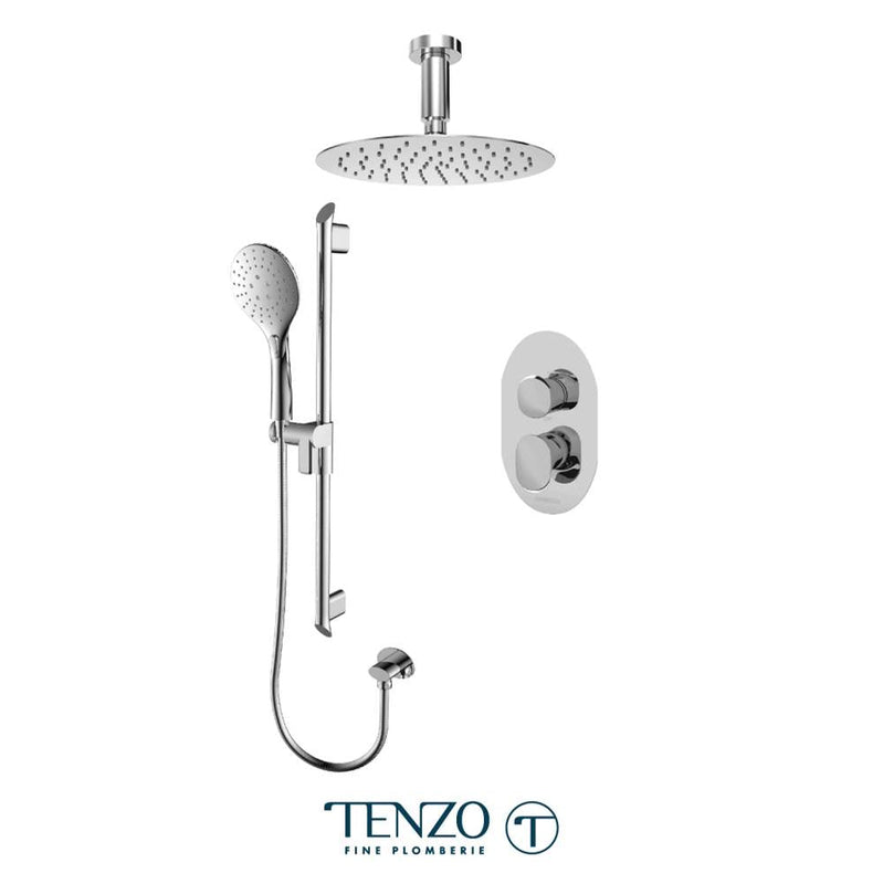 Tenzo FLPB32-21131-CR Fluvia T-Box Kit 2 Functions Pressure Balance Chrome Finish