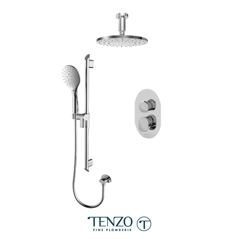 Tenzo FLPB32-21134-CR Fluvia T-Box Kit 2 Functions Pressure Balance Chrome Finish