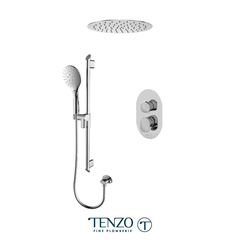 Tenzo FLPB32-21163-CR Fluvia T-Box Kit 2 Functions Pressure Balance Chrome Finish