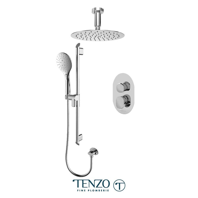 Tenzo FLPB32-21331-CR Fluvia T-Box Kit 2 Functions Pressure Balance Chrome Finish