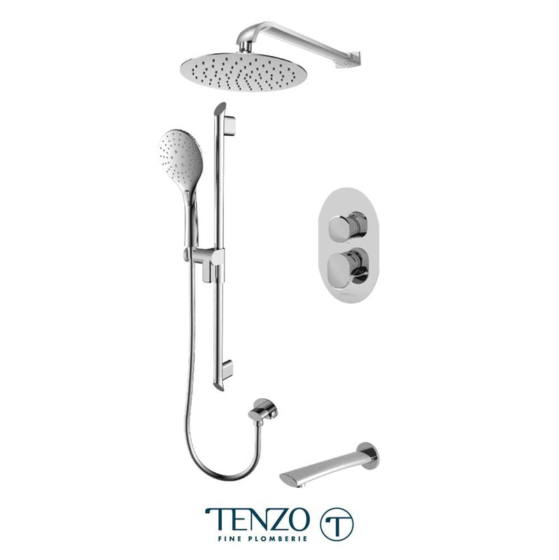 Tenzo FLPB33-503115-CR Fluvia T-Box Kit 3 Functions Pressure Balance Chrome Finish