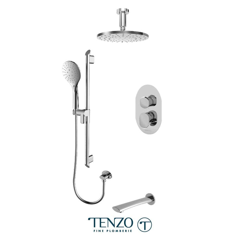 Tenzo FLPB33-511345-CR Fluvia T-Box Kit 3 Functions Pressure Balance Chrome Finish